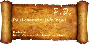 Paulcsenetz Dániel névjegykártya